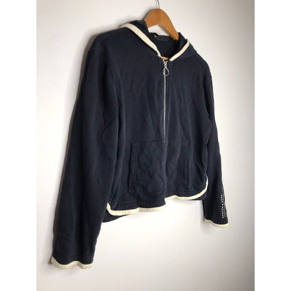 Scotch & Soda Women's Medium Navy Blue Full Zip Hoodie Sweater - Picture 2 of 12